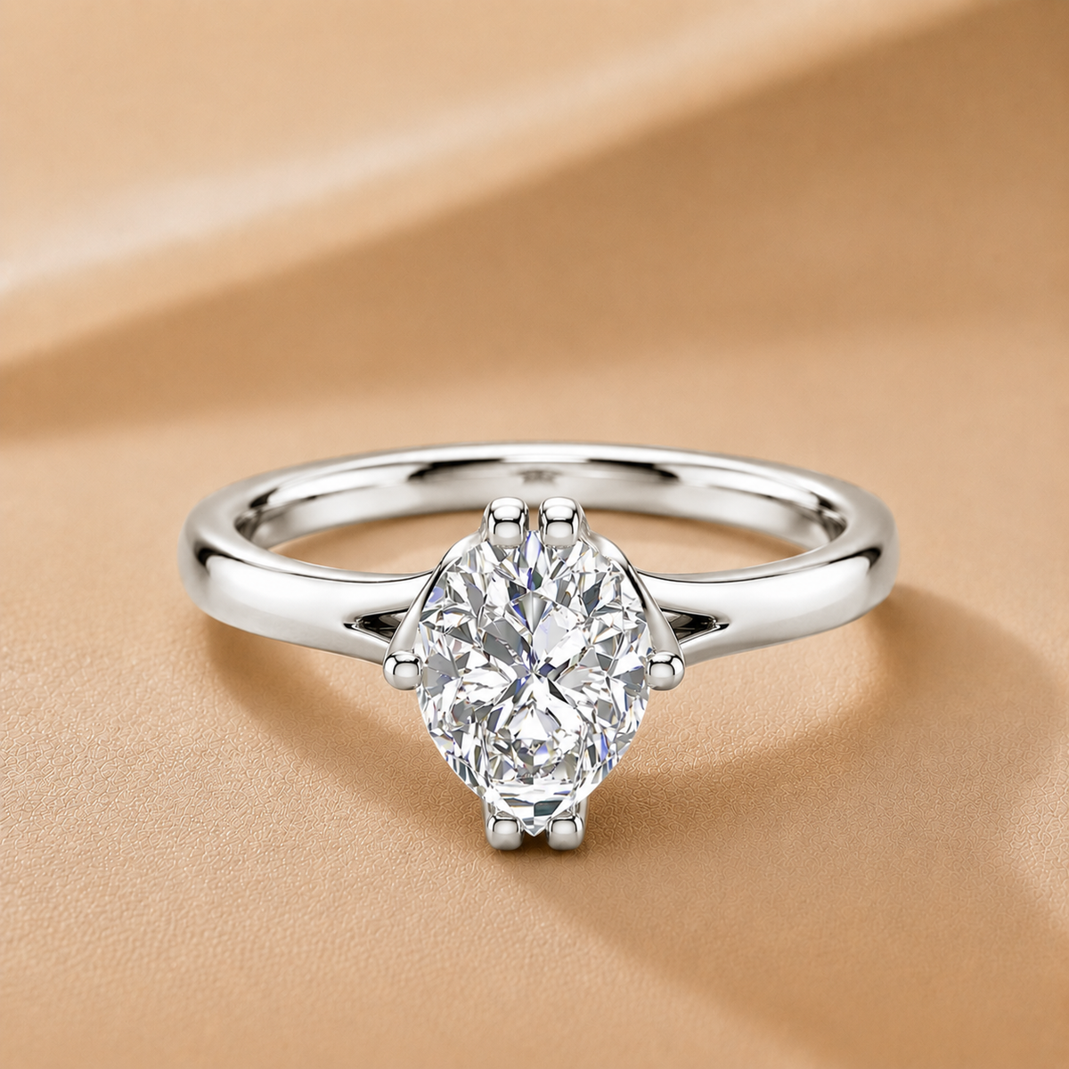 Contemporary Solitaire Engagement Ring