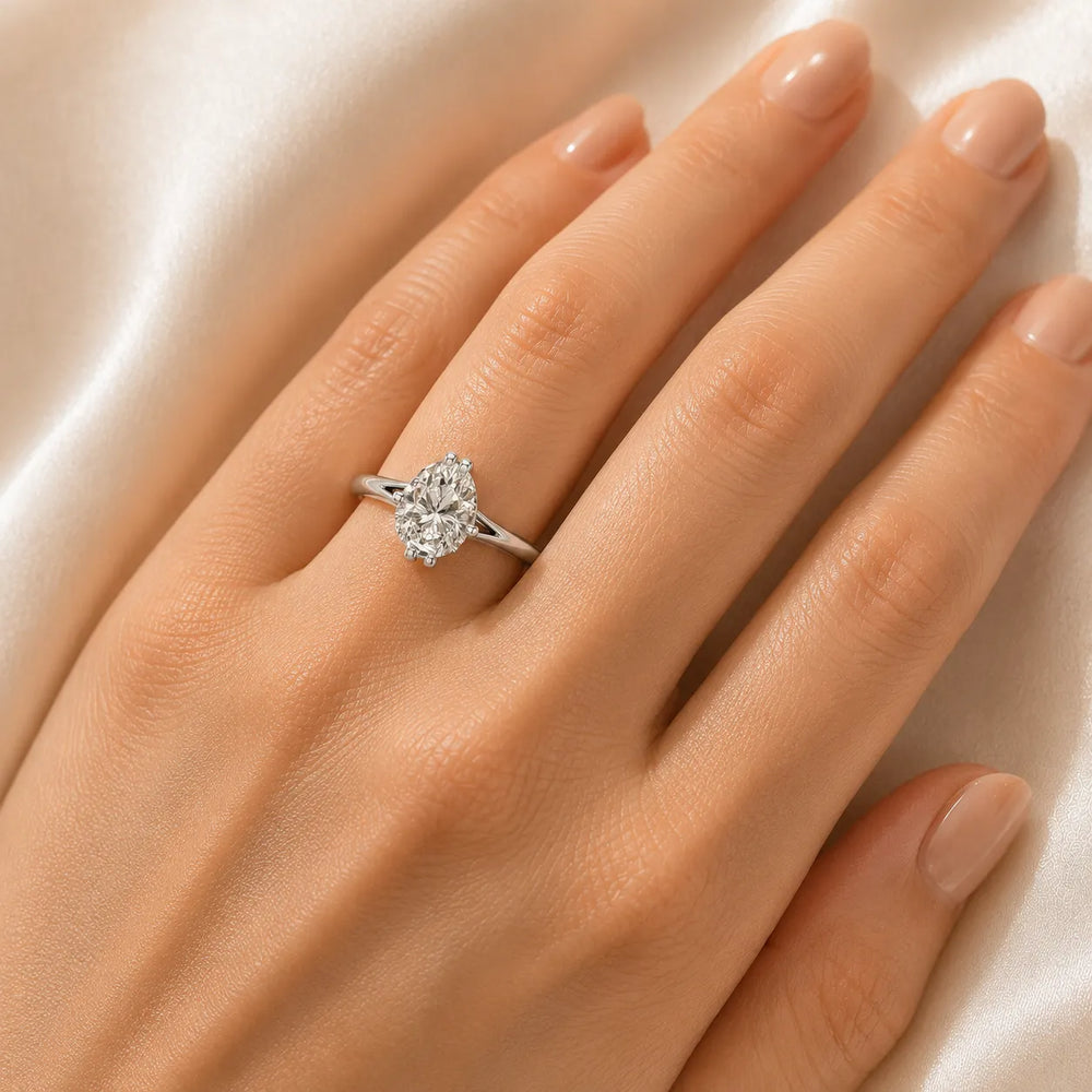 Contemporary Solitaire Engagement Ring