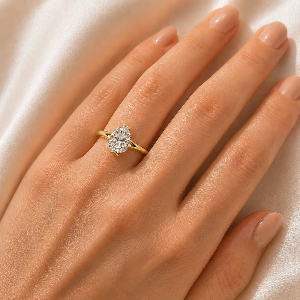 Contemporary Solitaire Engagement Ring