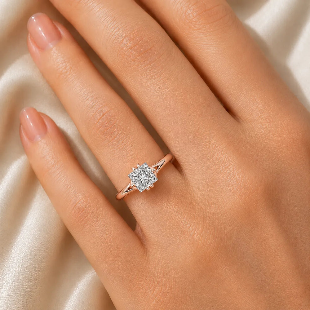 Contemporary Solitaire Engagement Ring