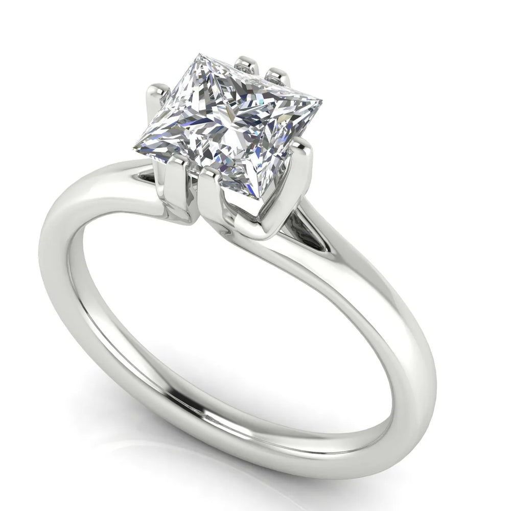 Contemporary Solitaire Engagement Ring