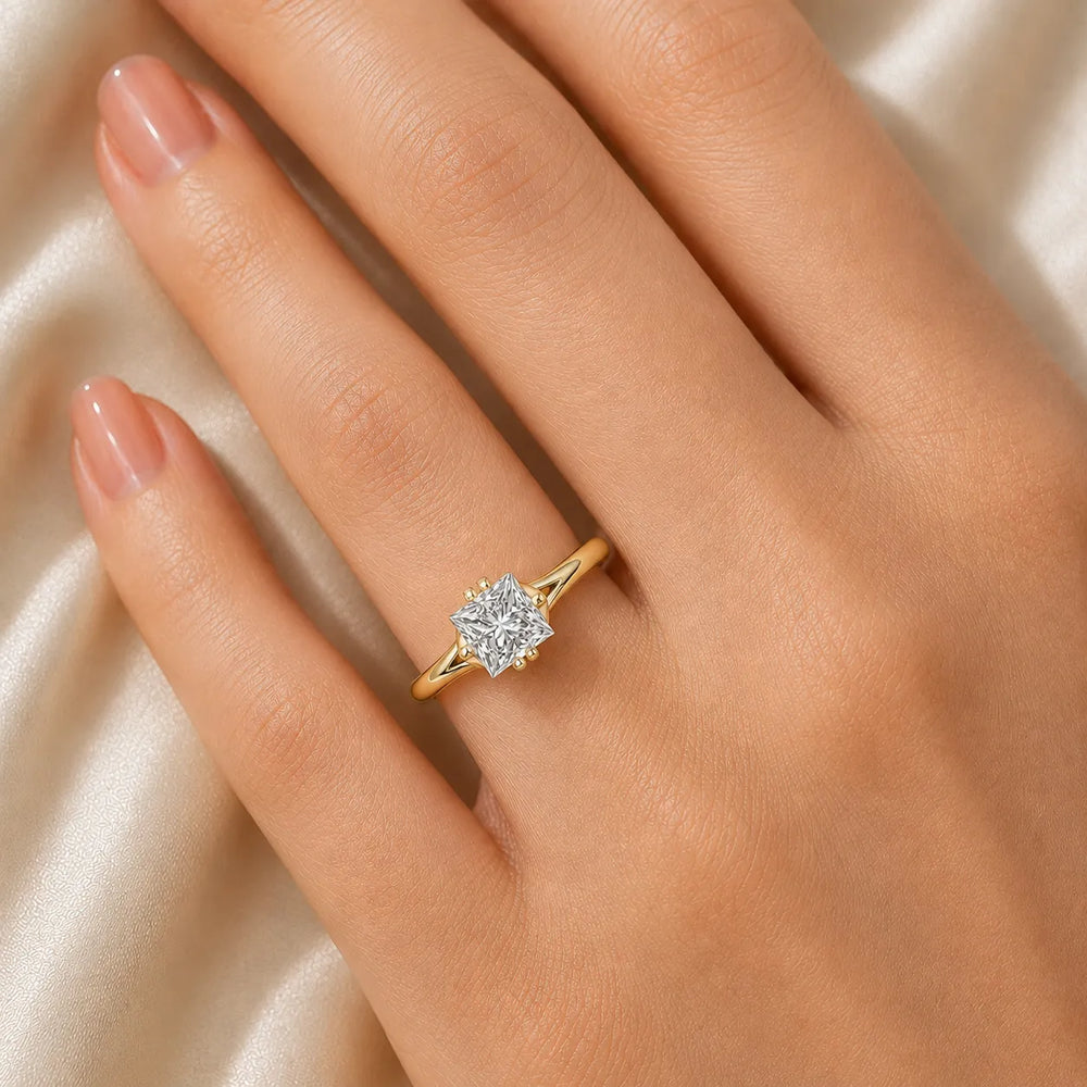 Contemporary Solitaire Engagement Ring