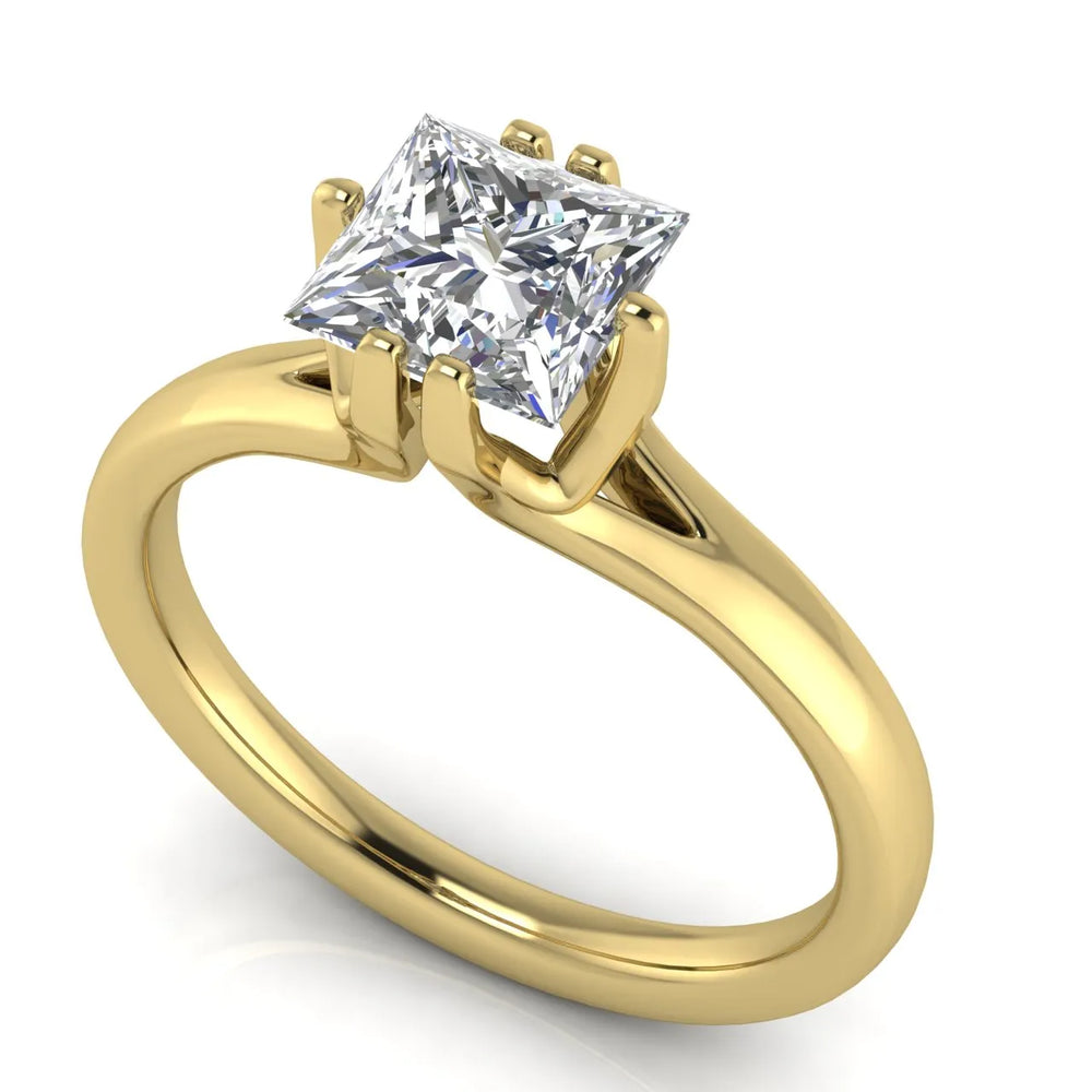 Contemporary Solitaire Engagement Ring
