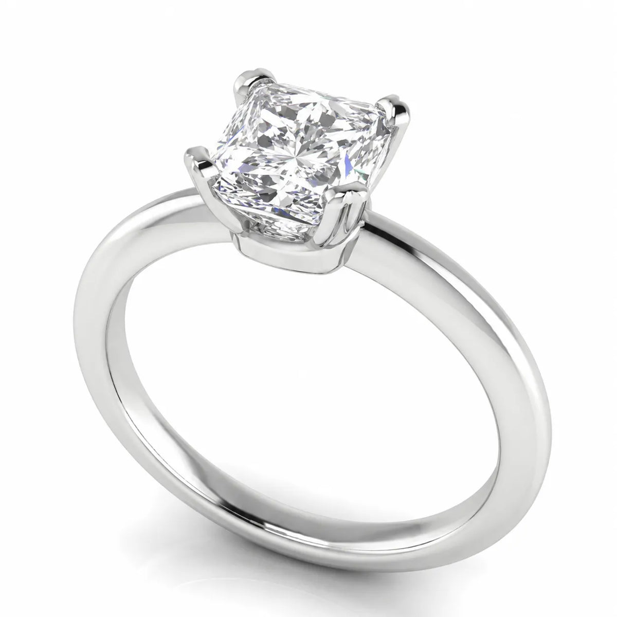 Contemporary Solitaire Engagement Ring