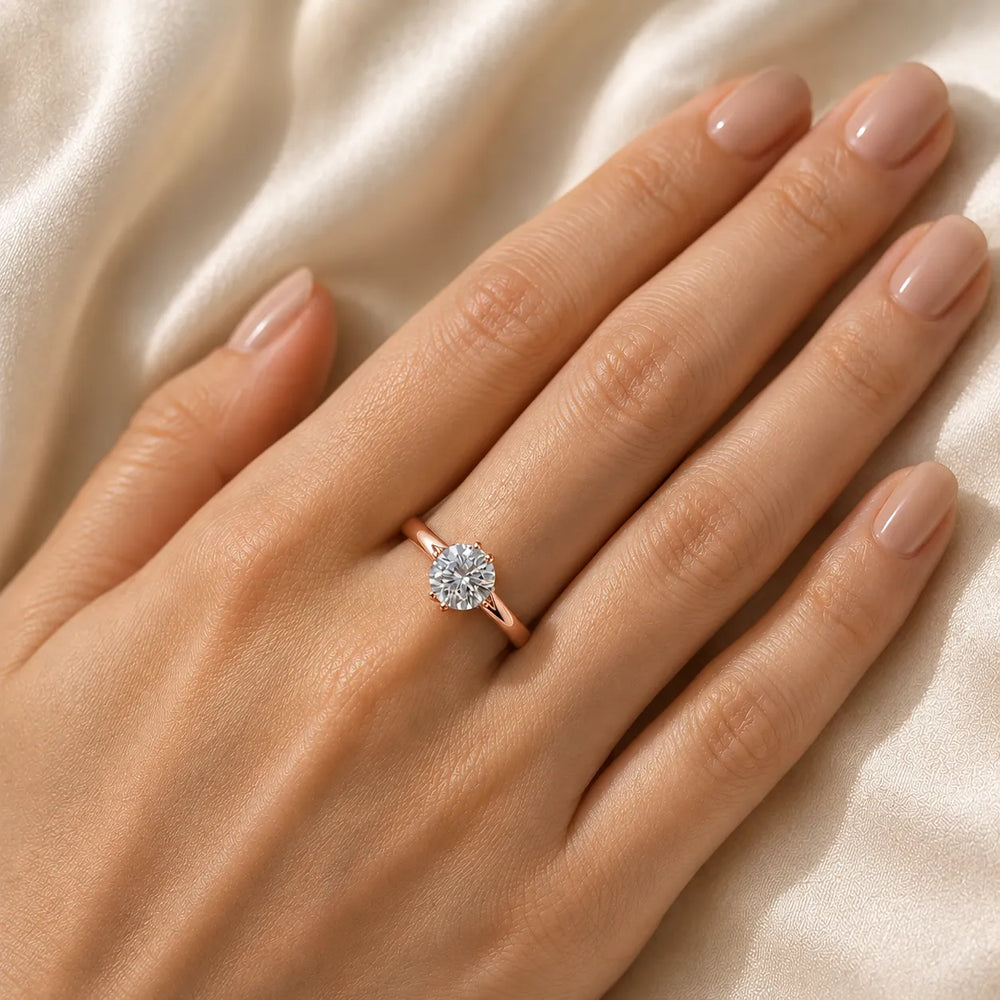 Contemporary Solitaire Engagement Ring