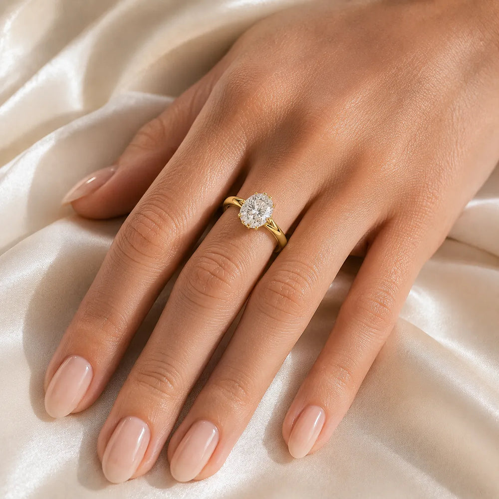 Contemporary Solitaire Engagement Ring