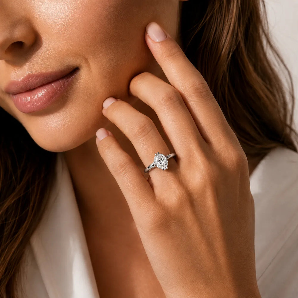 Contemporary Solitaire Engagement Ring