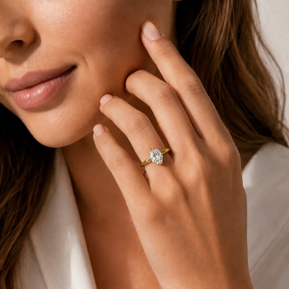 Contemporary Solitaire Engagement Ring