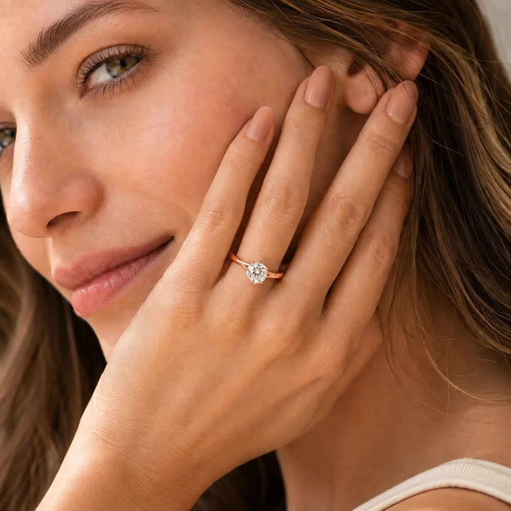 Contemporary Solitaire Engagement Ring