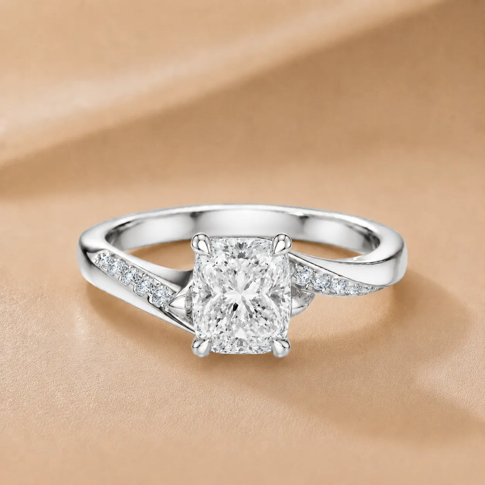 Princess-Cut Diamond Crisscross Ring