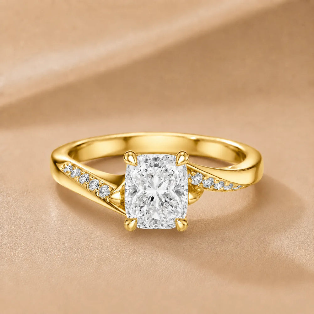 Princess-Cut Diamond Crisscross Ring
