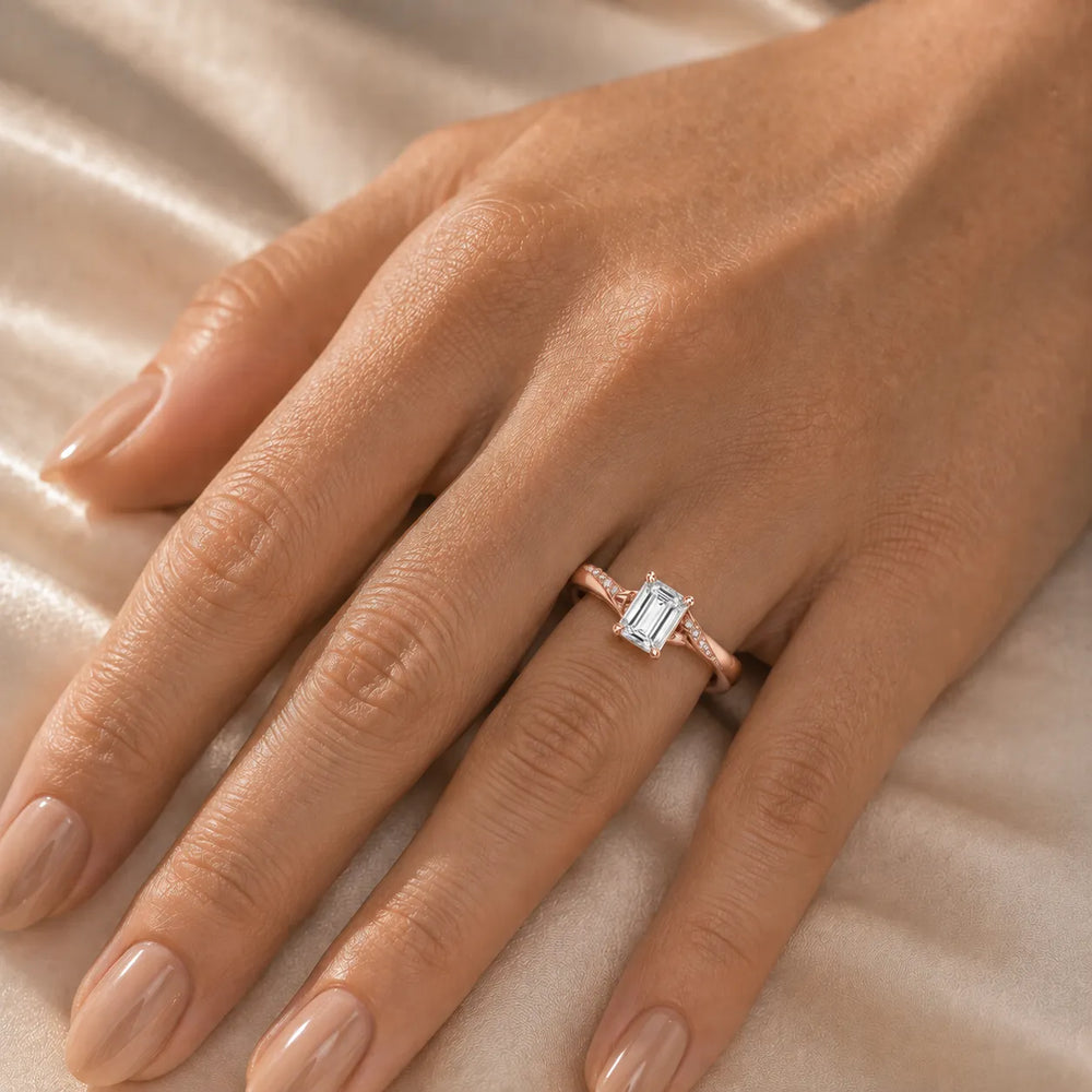 Princess-Cut Diamond Crisscross Ring