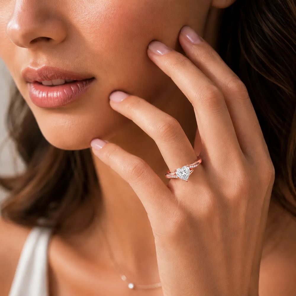 Princess-Cut Diamond Crisscross Ring