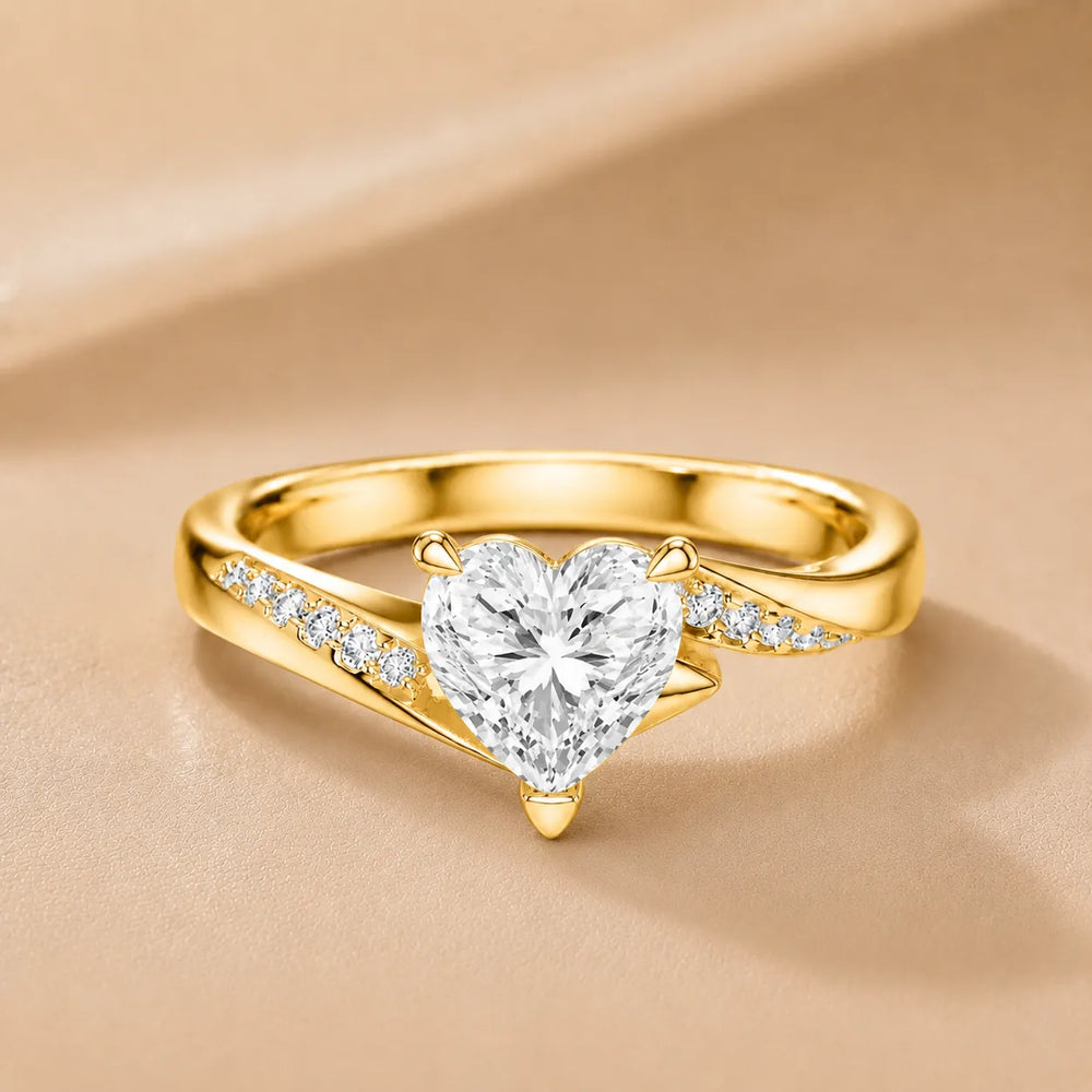 Princess-Cut Diamond Crisscross Ring
