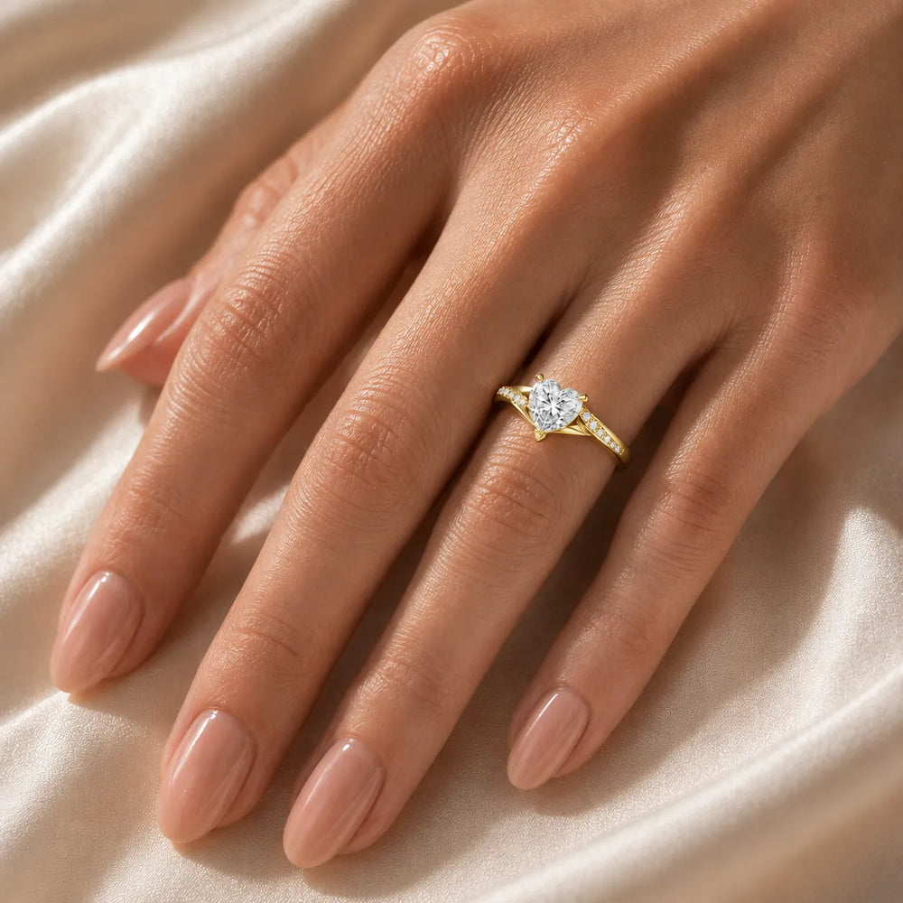 Princess-Cut Diamond Crisscross Ring