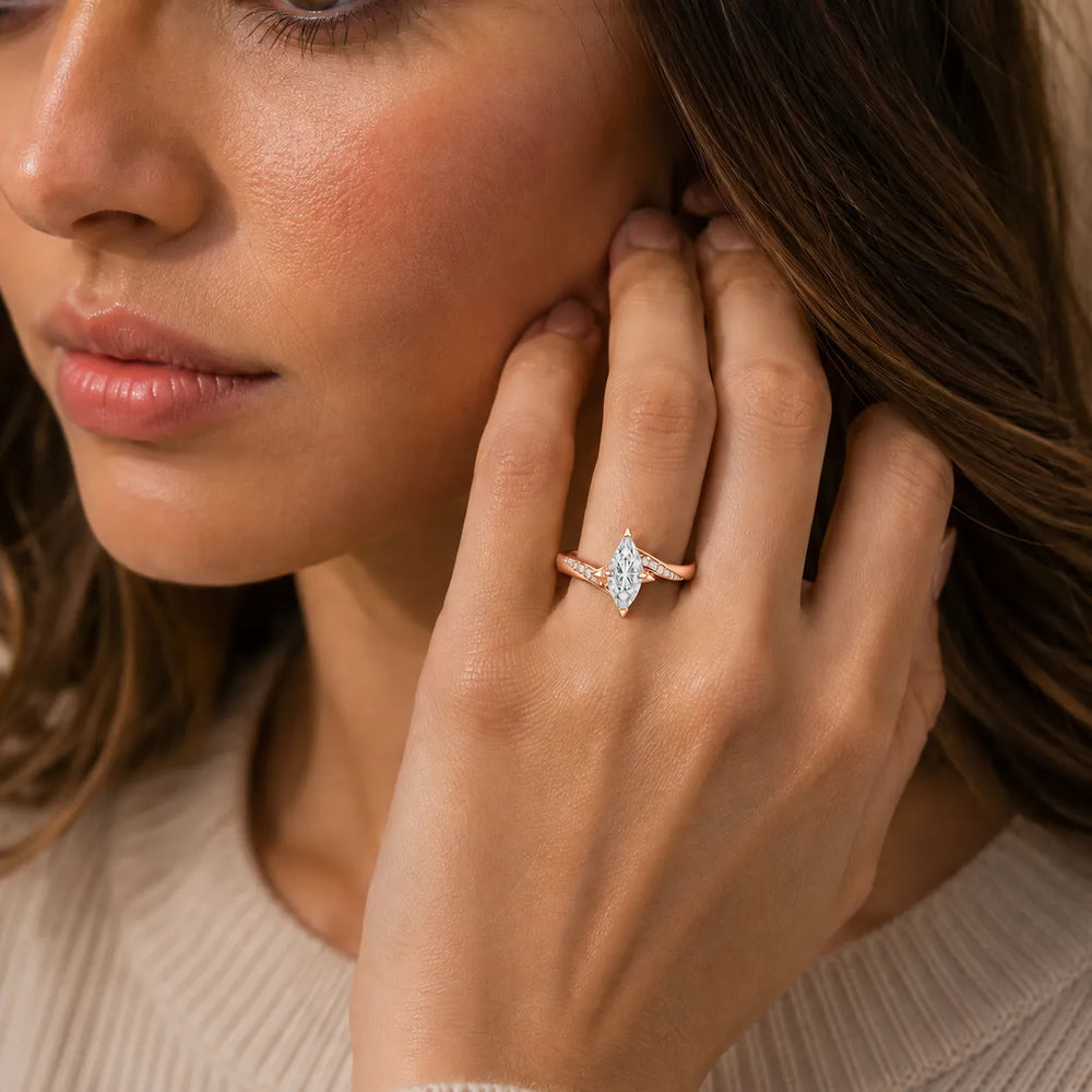 Princess-Cut Diamond Crisscross Ring