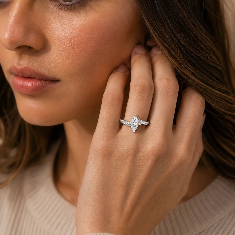 Princess-Cut Diamond Crisscross Ring
