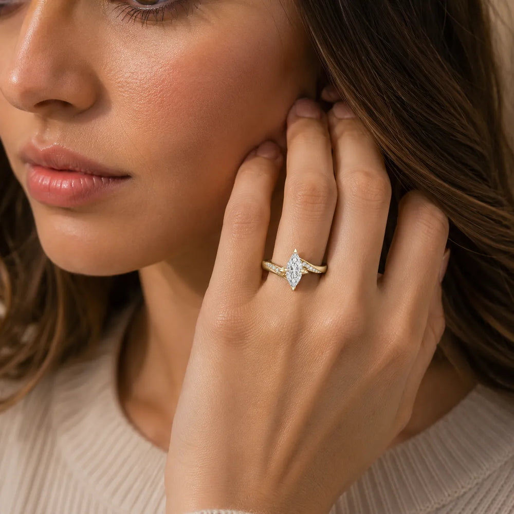 Princess-Cut Diamond Crisscross Ring