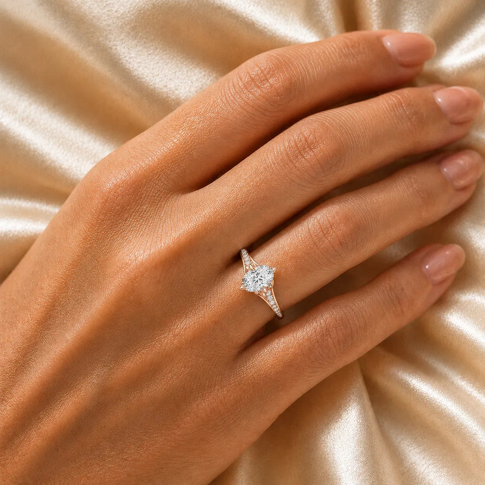 Princess-Cut Diamond Crisscross Ring