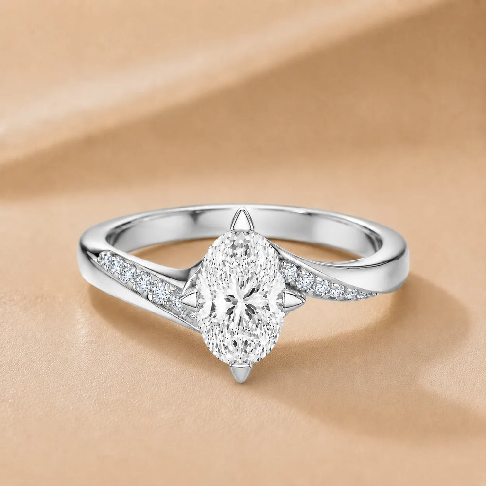 Princess-Cut Diamond Crisscross Ring