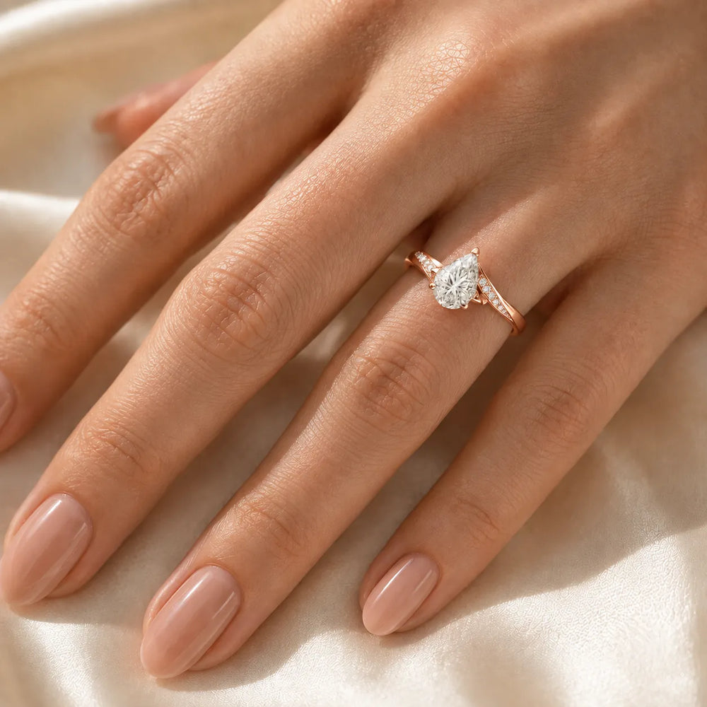 Princess-Cut Diamond Crisscross Ring