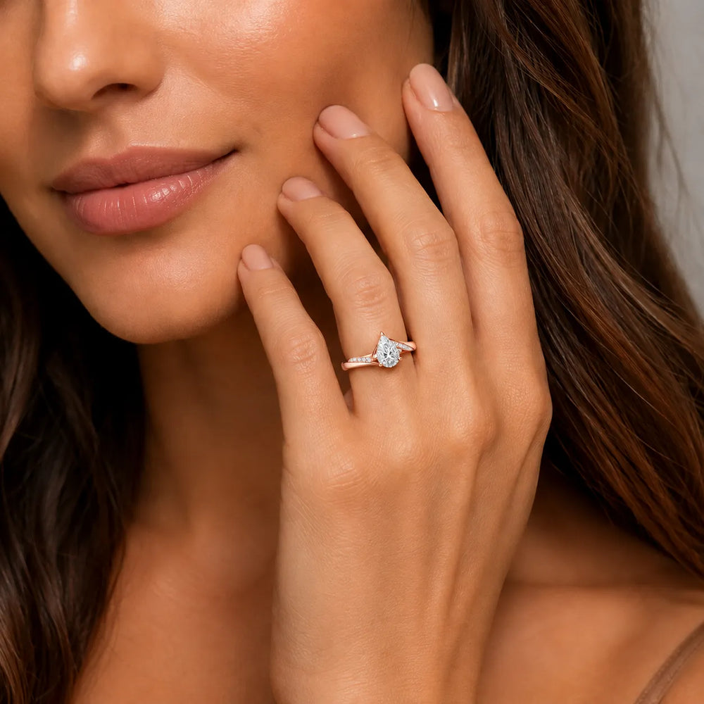 Princess-Cut Diamond Crisscross Ring
