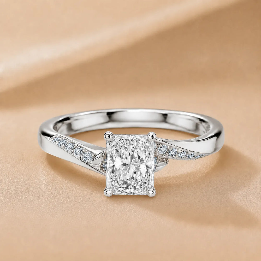 Princess-Cut Diamond Crisscross Ring