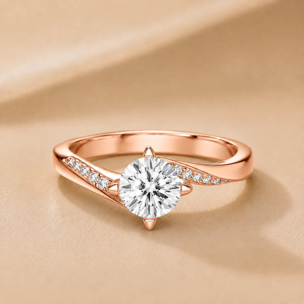Princess-Cut Diamond Crisscross Ring