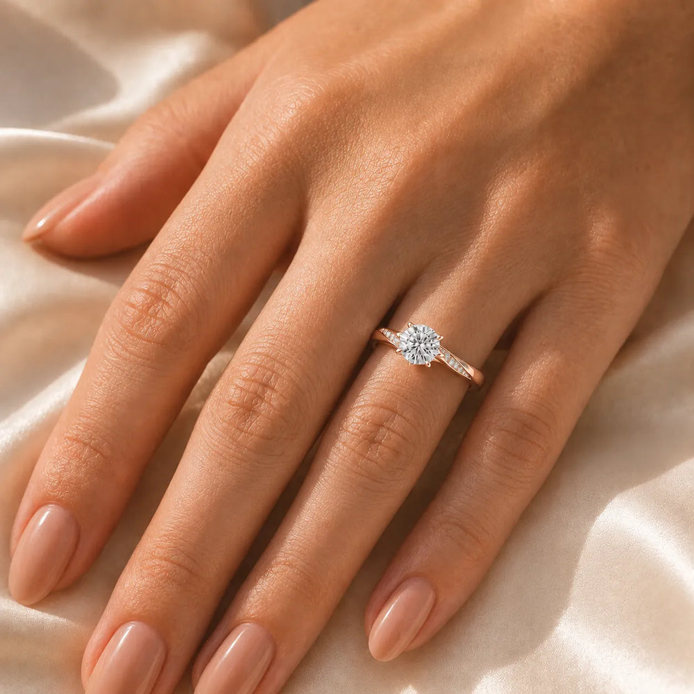 Princess-Cut Diamond Crisscross Ring