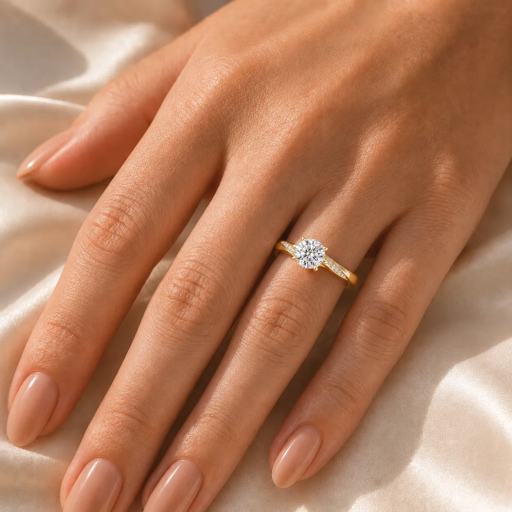 Princess-Cut Diamond Crisscross Ring