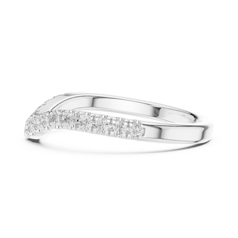 V-Curve Diamond Elegance Ring Band