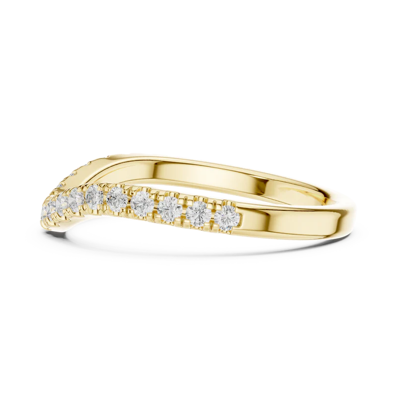 V-Curve Diamond Elegance Ring Band