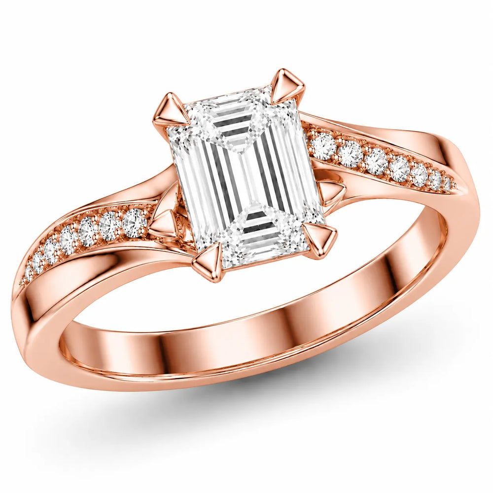 Princess-Cut Diamond Crisscross Ring