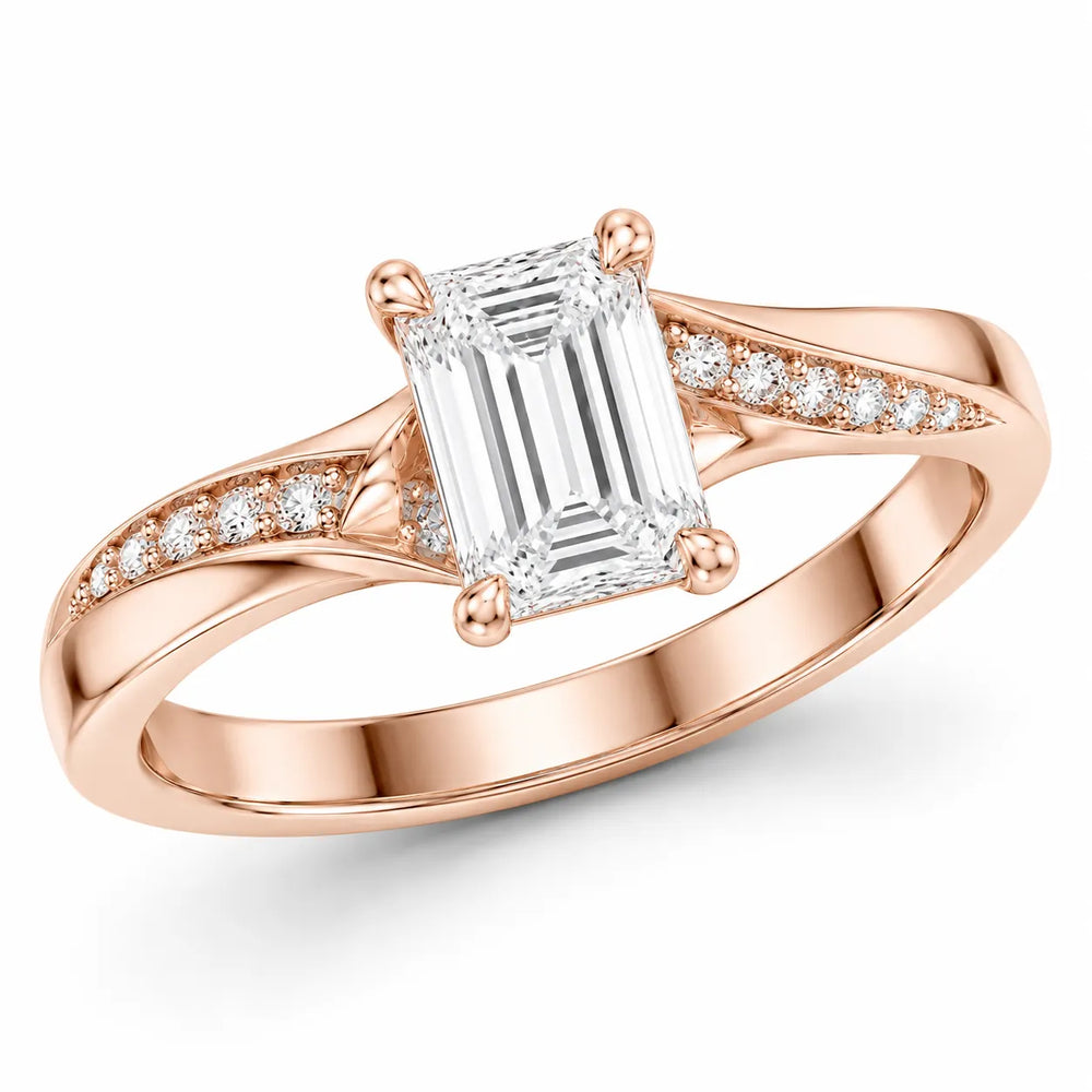 Princess-Cut Diamond Crisscross Ring