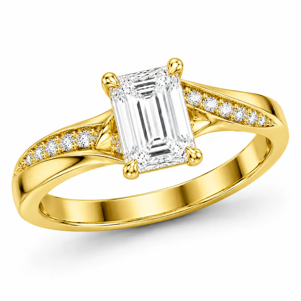 Princess-Cut Diamond Crisscross Ring