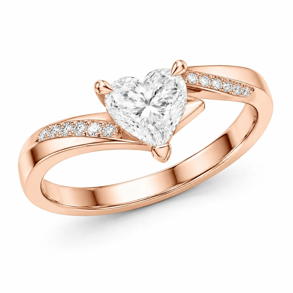Princess-Cut Diamond Crisscross Ring