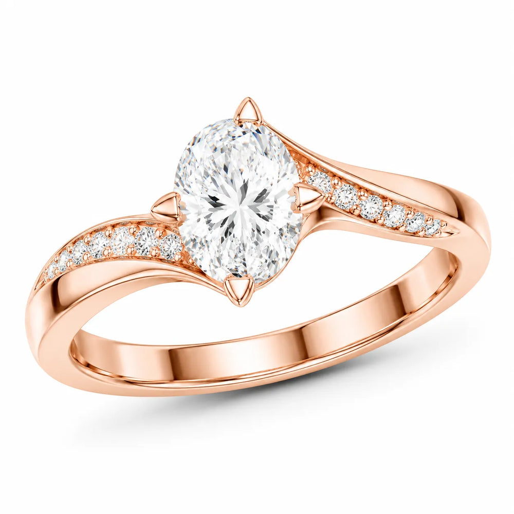 Princess-Cut Diamond Crisscross Ring