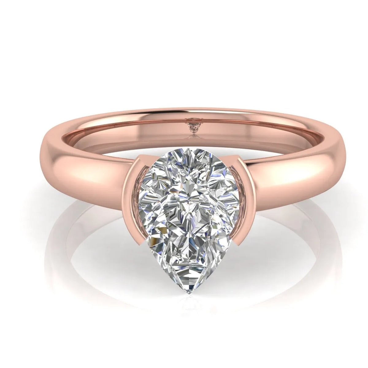 Modern Bezel-Inspired Solitaire Engagement Ring