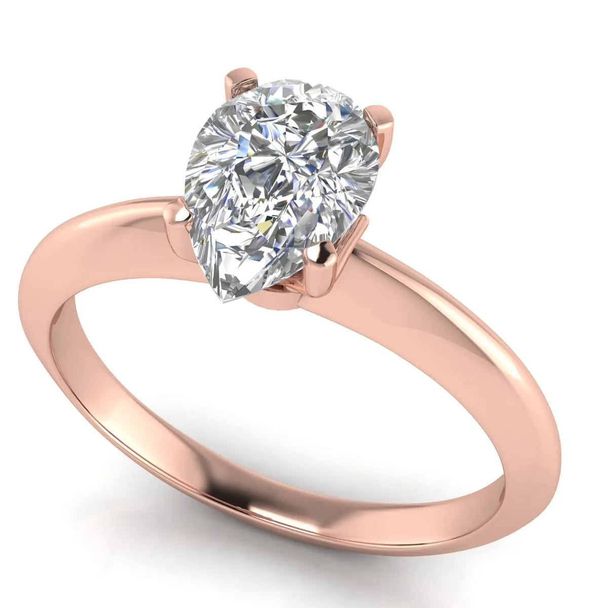 Romantic Solitaire Ring with Elegant Prong Setting