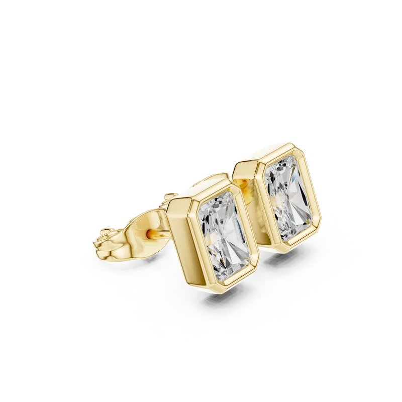 Timeless Glow Ear Studs For Bezel Setting