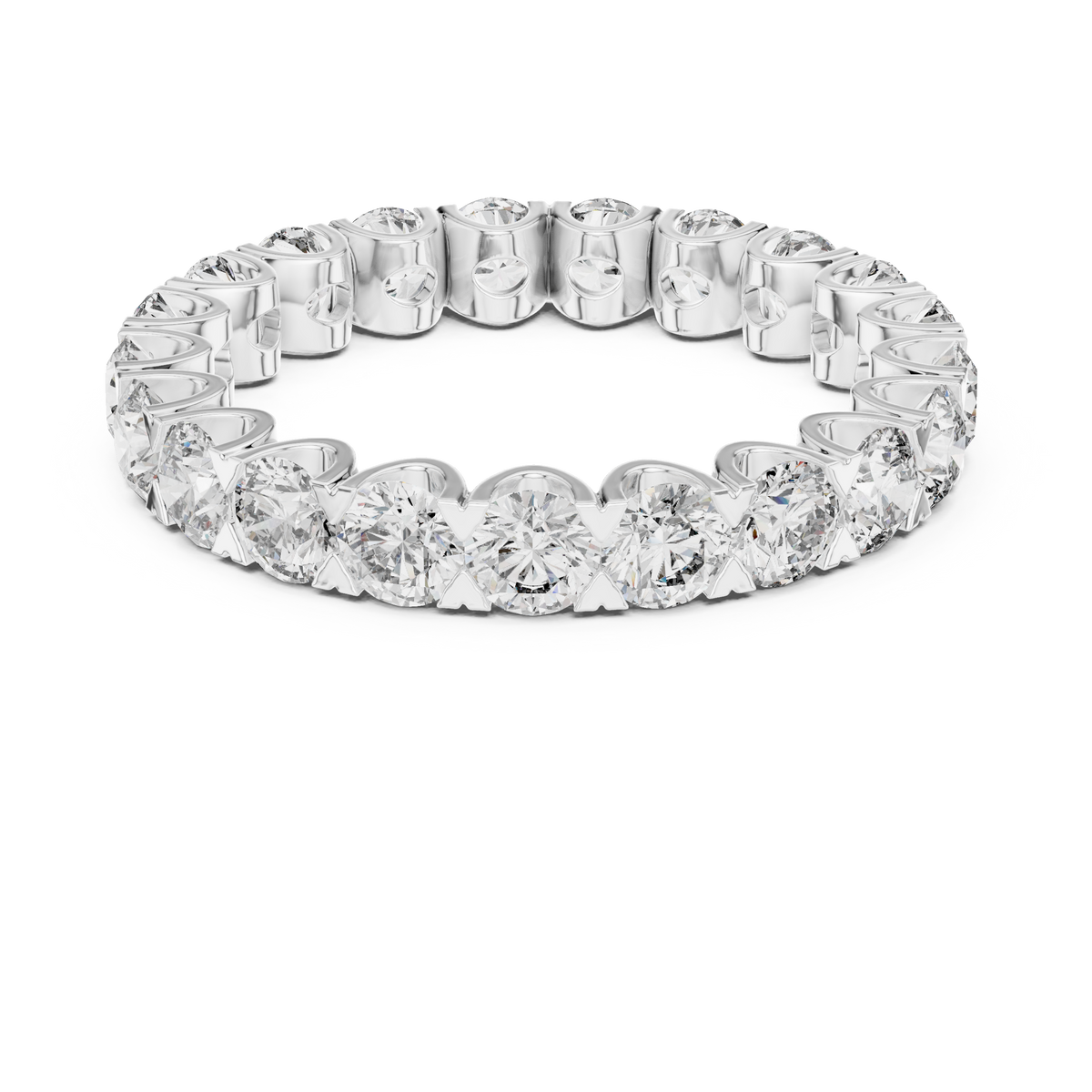 The Infinite Radiance Round Cut Eternity Band