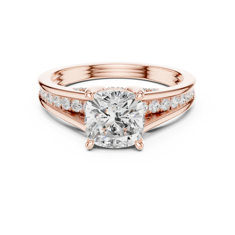 Step-Cut Harmony Radiance Halo Ring