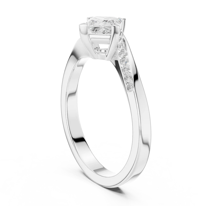 Princess-Cut Diamond Crisscross Ring