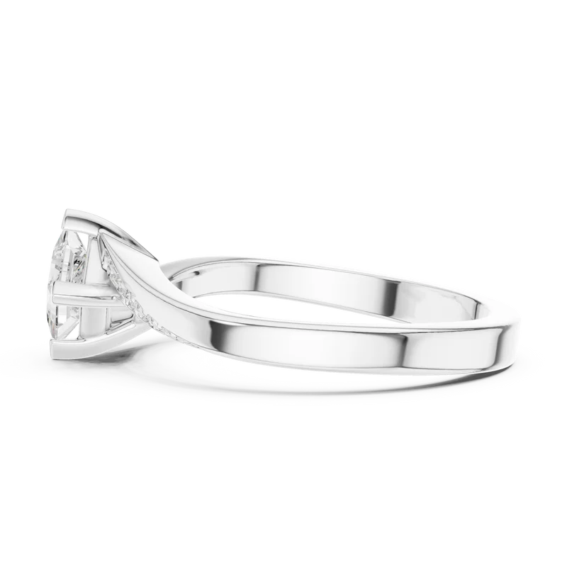 Princess-Cut Diamond Crisscross Ring