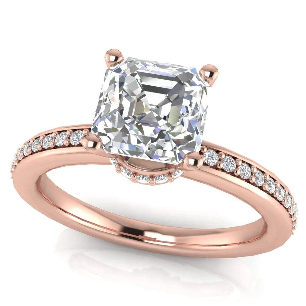 Delicate Pavé Accent Engagement Ring