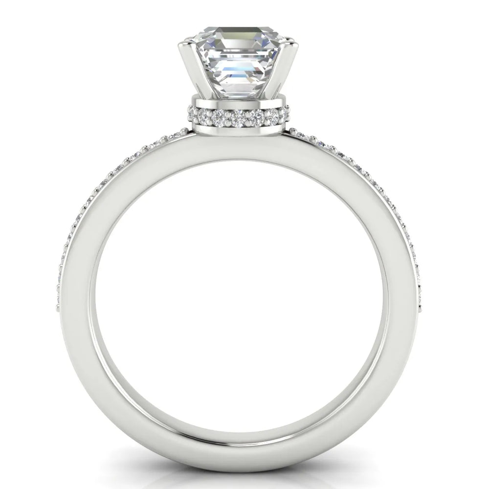 Delicate Pavé Accent Engagement Ring