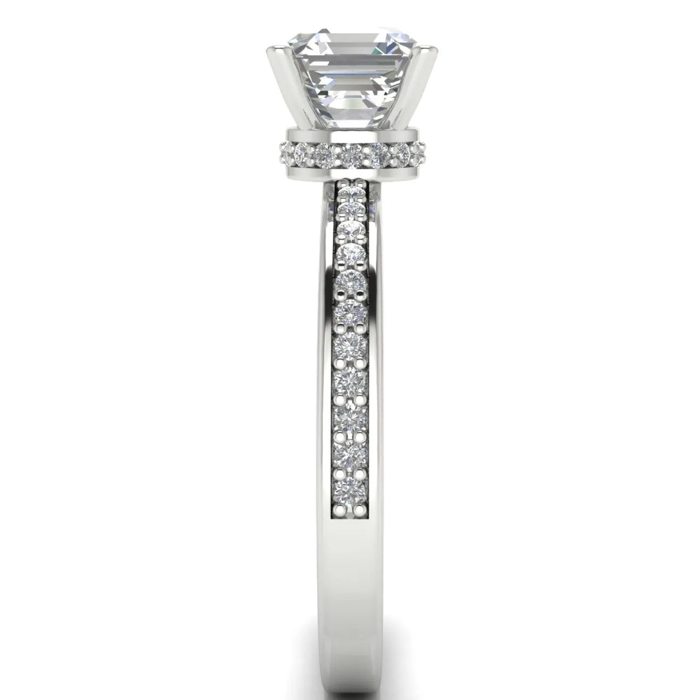 Delicate Pavé Accent Engagement Ring