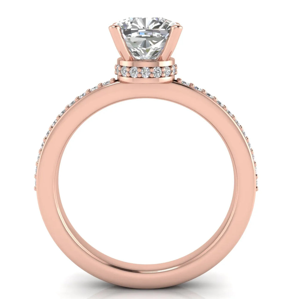 Delicate Pavé Accent Engagement Ring