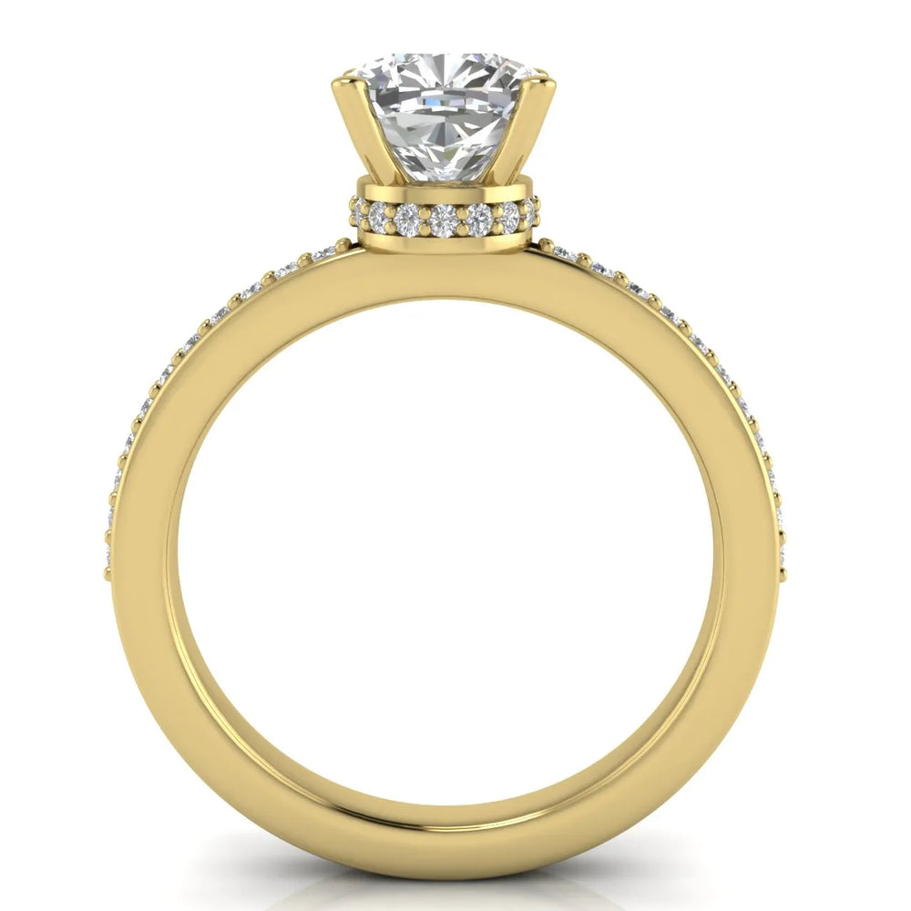 Delicate Pavé Accent Engagement Ring