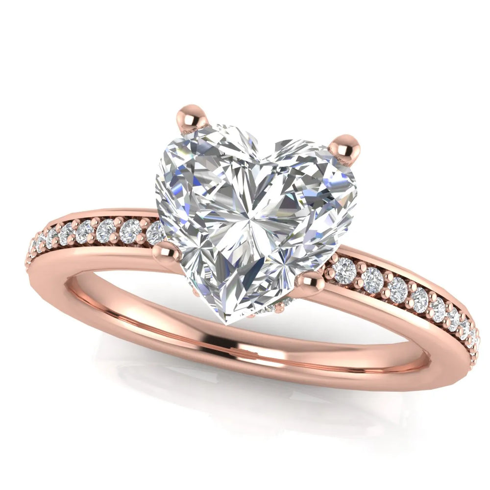 Delicate Pavé Accent Engagement Ring